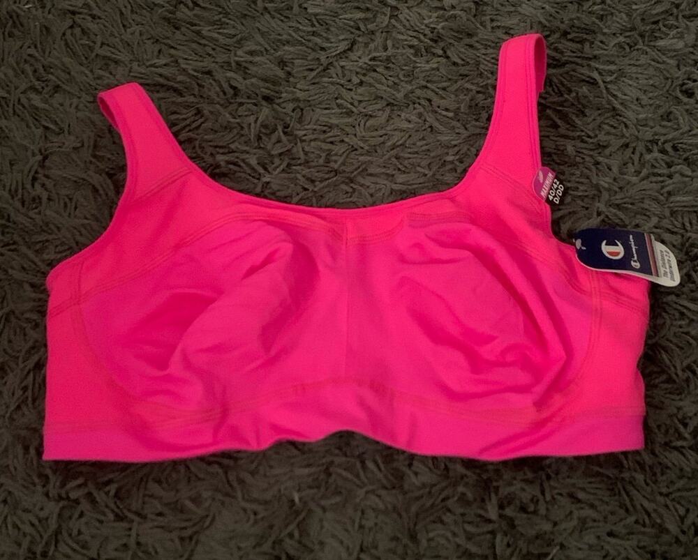 New tags NWT Hot Pink Champion Sports Bra The Distance 2.0 Fitness 40/42 D/DD